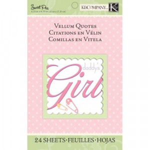 Company Sweet Pea Girl Vellum Quotes Arts, Crafts & Sewing
