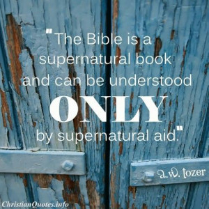 Tozer quote - The Bible
