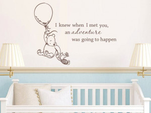 Pooh I knew when I met you an adventure was going to happen baby quote ...