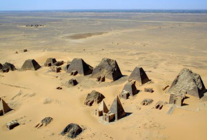 Sudan Meroe Pyramids, in 2001. More recently, researchers found 35 ...