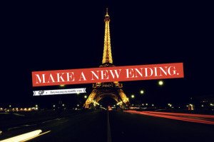 eiffel tower, inspiring, phrases, pink, quote