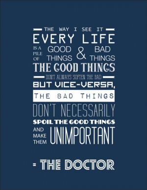 Doctor Who Inspirational Quote Typography Print