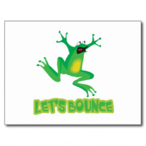 Lets Bounce Silly Frog Postcards