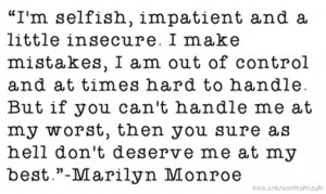 Quotes About Not Being Beautiful Marilyn monroe quote about