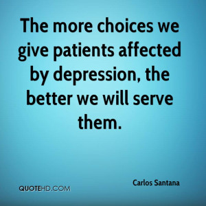 The more choices we give patients affected by depression, the better ...