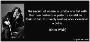 The amount of women in London who flirt with their own husbands is ...