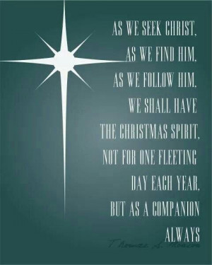 The Spirit of Christmas always. Peace on earth, goodwill to men!