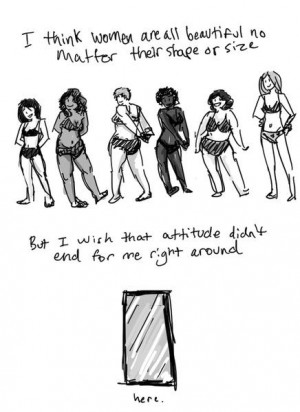 ... insecure depressing bulimic body image flaws black and white blog