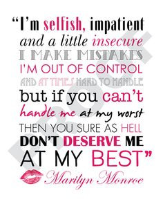 Printable MARILYN MONROE Quote Artwork by JaydotCreative on Etsy