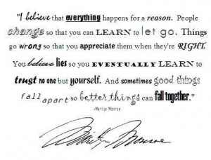 Marilyn Monroe Quotes :: Everything Happens for a Reason picture ...