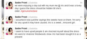 Sorry: Sadie Frost apologised for not noticing her daughter's less ...