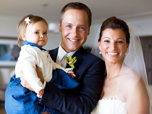 Chad Lowe at his Wedding W/Baby Daughter Mabel and Wife Kim