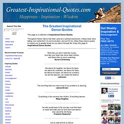 quotes this page is a collection of inspirational dance quotes