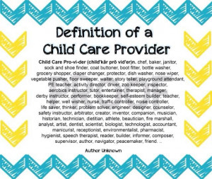 Definition of a child care provider