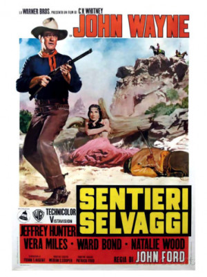 The Searchers, Italian Movie Poster, 1956 Giclee Print
