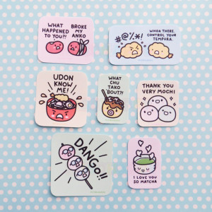 food doodle puns Stickers storenvy
