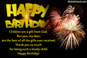 Happy Birthday Wishes for Child