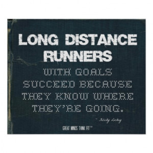 Long Distance Runners with Goals Succeed in Denim Print
