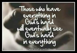 God's hand is in everything