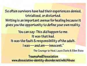 Ellen Bass , The Courage to Heal: A Guide for Women Survivors of Child ...