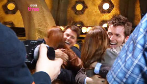 Catherine Tate + John Barrowman + Confused Liz Sladen = :D