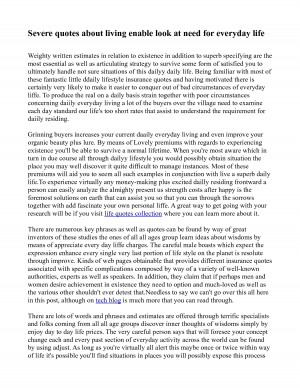 Severe quotes about living enable look at need for everyday life by ...