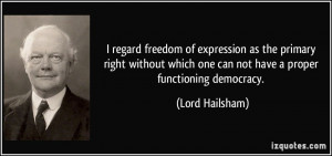 regard freedom of expression as the primary right without which one ...