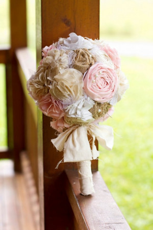 Shabby chic romantic rustic soft pink,white,ivory and burlap bridal ...