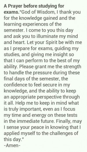 ... for Exams...: Prayer For Colleges Students, Prayer For Exams Students