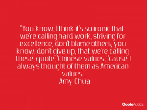 ... blame others, you know, don't give up, that we're calling these, quote