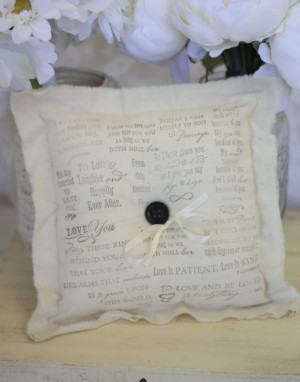 Ring Bearer Pillow Love Quotes by Morgann Hill Designs