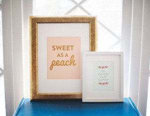 Sweet as a Peach Wall Print - Sweet Southern Charm - Southern Sayings ...