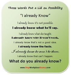 Three words put a lid on possibility.