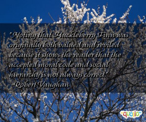 Noting that Huckleberry Finn was originally both