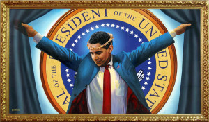 The painting, by Michael D’Antuono, depicts President Barack Obama ...