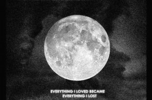 black and white, full moon, love, moon, night, quote, true life, truth ...