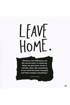 Leaving Home Quotes