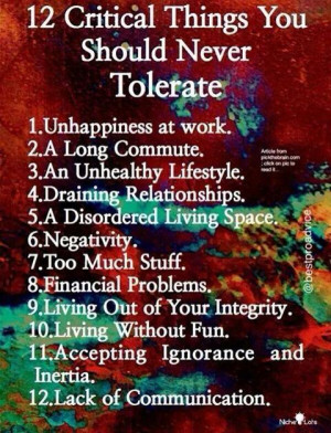 Don't tolerate