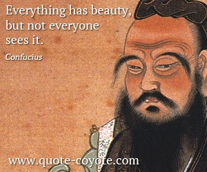 quotes - Everything has beauty, but not everyone sees it.