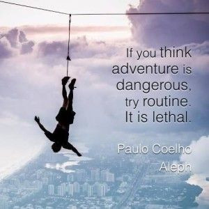 ... dangerous, try routine. It is lethal.” ~ Paulo Coelho www.mynzah.com