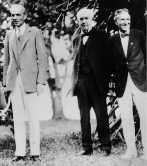 Henry Ford, Thomas Edison, and Samuel Harvey Firestone, February 11 ...