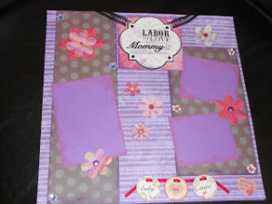 2nd and 3rd Trimester premade Pregnancy Scrapbook Pages