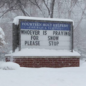 Funny Church Sign During the Polar Vortex | Picture