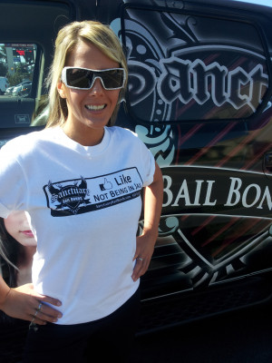 Attorney Liaison Sporting Our New San Diego Bail Bonds Shirt