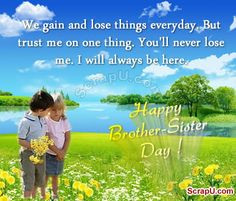 happy siblings day quotes | Happy Brother-Sister Day Graphics More