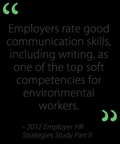 Employers rate goodmunication skills including writing as one of