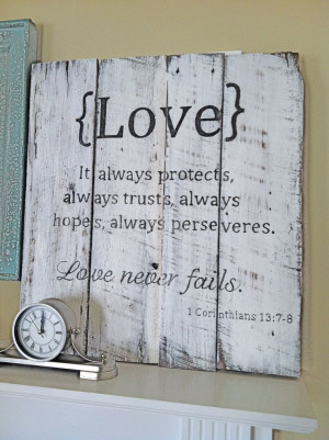 ... .etsy.com/listing/95694894/handpainted-barn-wood-sign-with-love Like