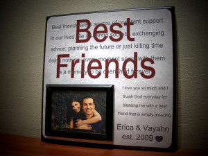 BEST FRIENDS Picture Frame Anniversary Gift by YourPictureStory