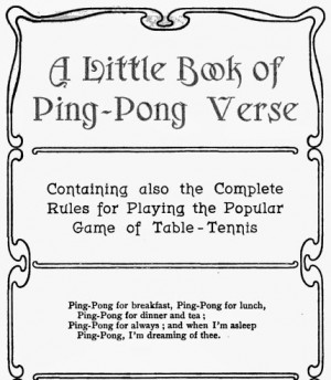 Ping-Pong Poetry