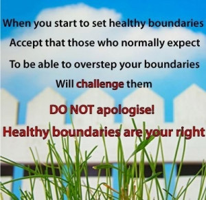 Healthy boundaries!